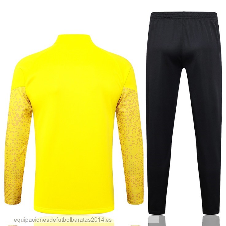 Nuevo Conjunto Completo Ropa Deportiva Con Cremallera Larga Borussia Dortmund 23/24 Amarillo I Negro Baratas